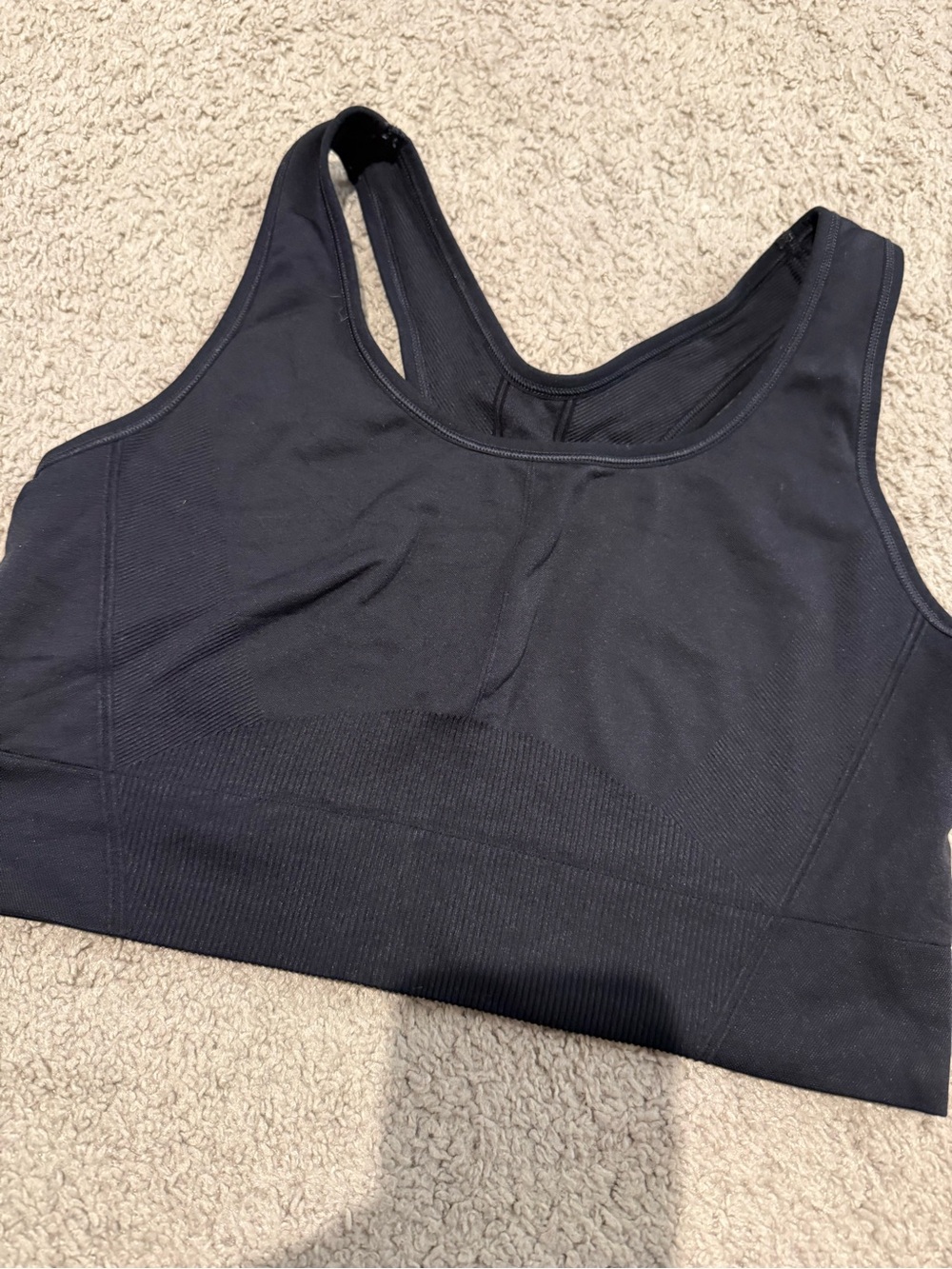 all in motion Black High‑Coverage Racerback Sports Bra